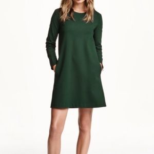 Black H&M Basics A-Line Black Dress